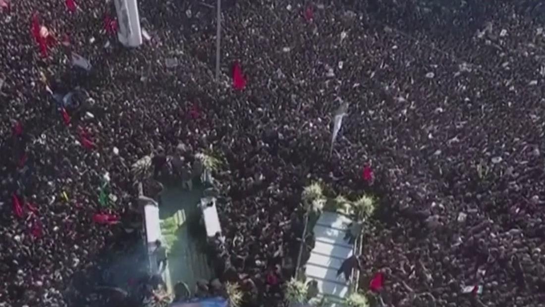 Estampida humana en el funeral del general Soleimani en Irán Estampida humana en el funeral del general Soleimani en Irán