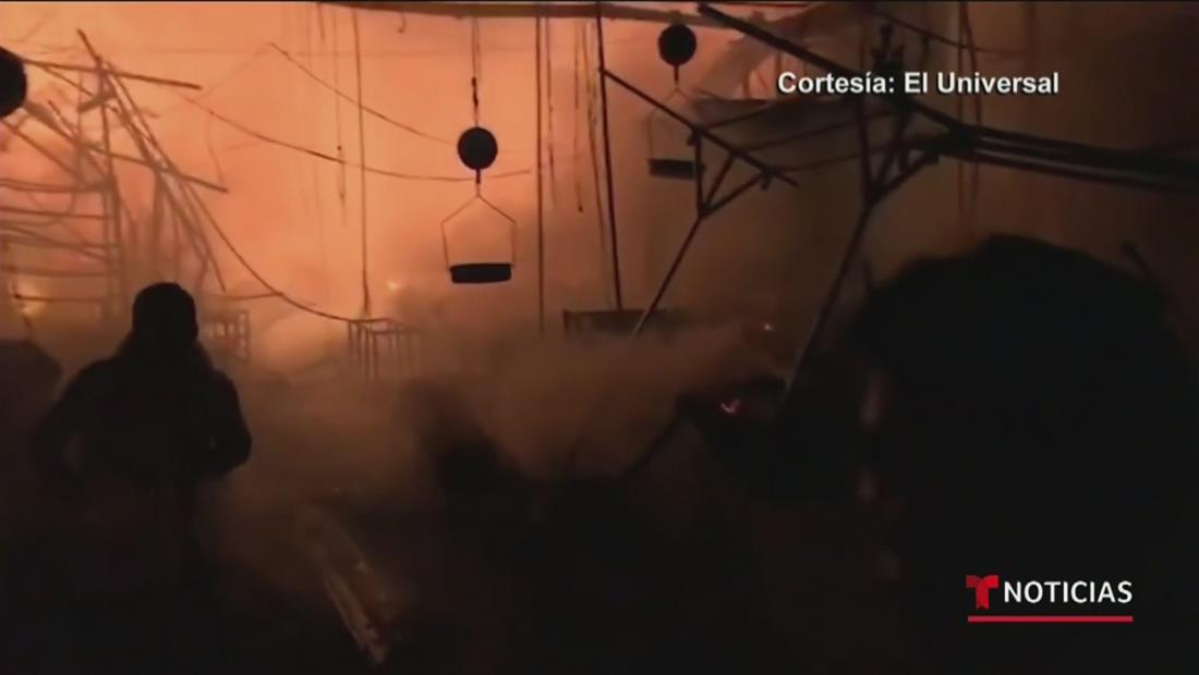 Voraz incendio consume esta nochebuena el Mercado de la Merced en México Voraz incendio consume esta nochebuena el Mercado de la Merced en México