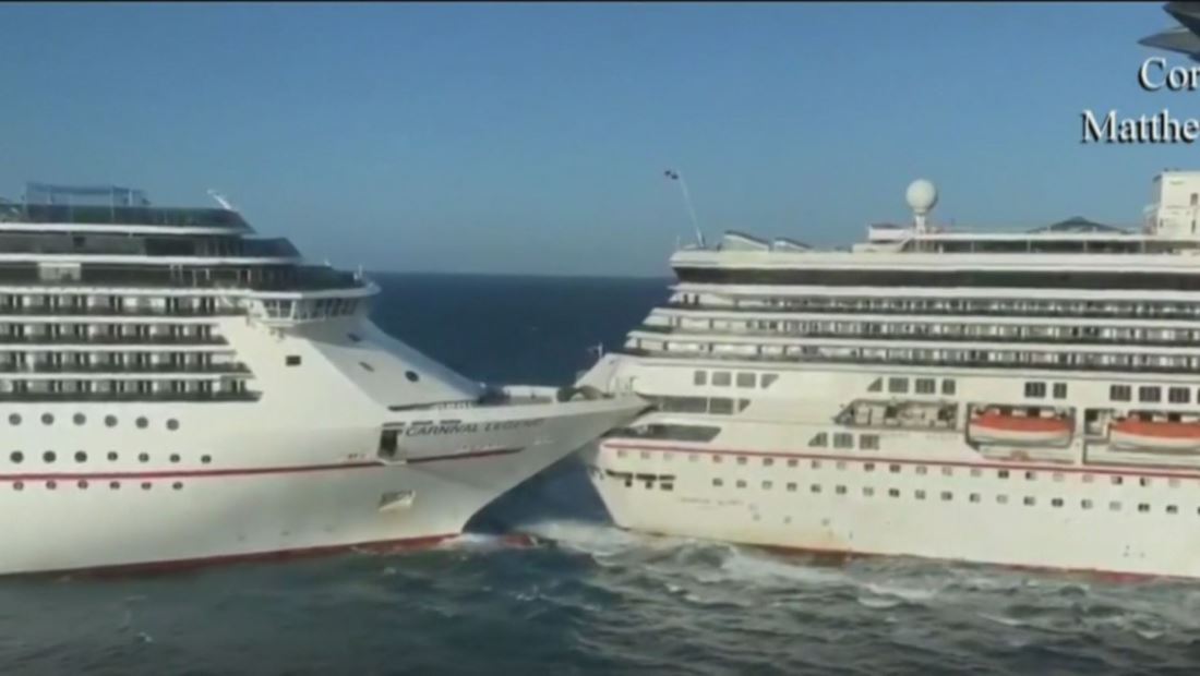 Así fue el impresionante choque de dos cruceros en Cozumel, México. Testigos reaccionan al incidente Así fue el impresionante choque de dos cruceros en Cozumel, México. Testigos reaccionan al incidente