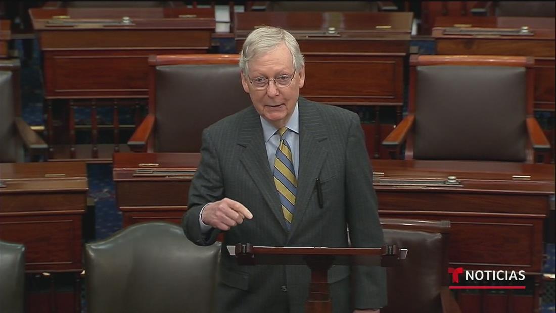 Mitch McConnell asegura que el juicio contra el presidente Trump en el Senado comenzará el martes Mitch McConnell asegura que el juicio contra el presidente Trump en el Senado comenzará el martes