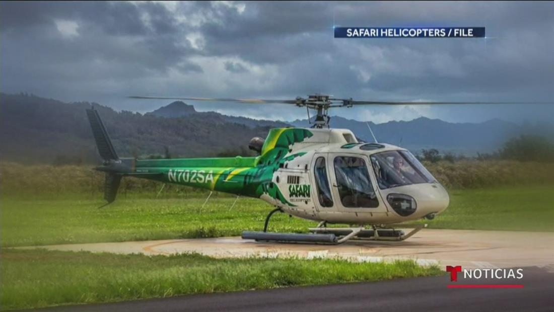 Dos familias pierden la vida al estrellarse un helicóptero turístico en Hawái Dos familias pierden la vida al estrellarse un helicóptero turístico en Hawái